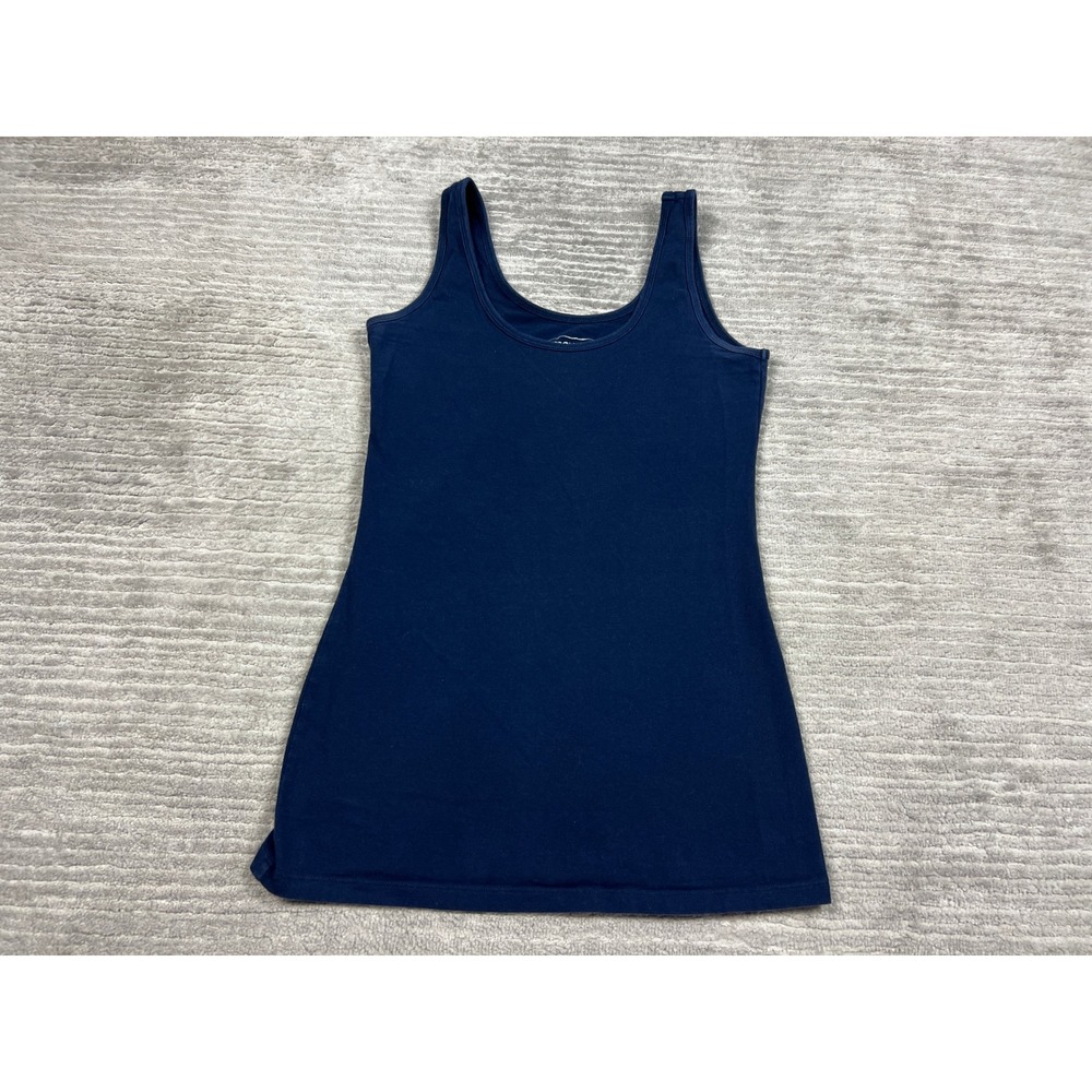 Maurices Tank Top Womens Small Navy Blue Scoop Neck Cotton Blend Basic Essential